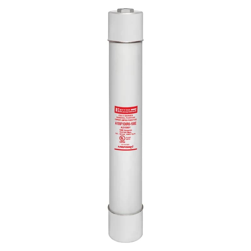 Mersen A155F1D0R0-100E - Medium Voltage E-Rated Fuse 15500VAC 100A Ferrule, Series: D0R0 Visual Indicator Amp-Trap®