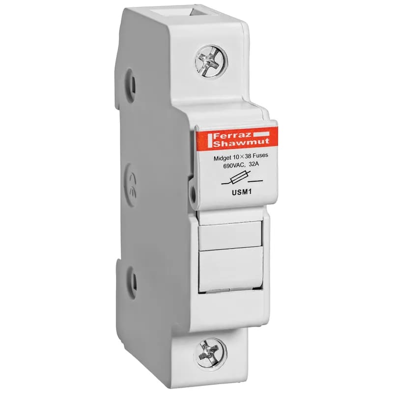 Mersen USM1 - Fuse Holder UltraSafe™ 800VAC 1000VDC Midget 30A 1-Pole Pressure Plate IP20