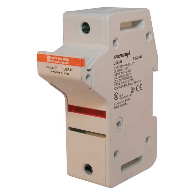 Fuse Holder UltraSafe™ 600VAC 600VDC Class J 60A 1-Pole LED Pressure Plate IP65