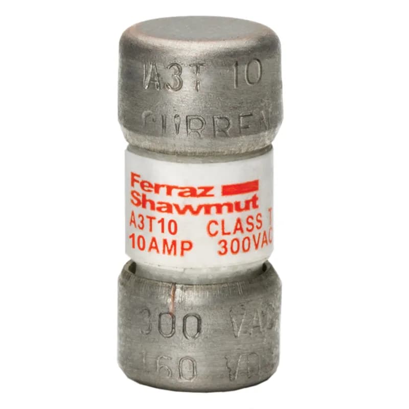 Fuse A3T - Class T - Fast-Acting 300VAC 160VDC 10A Ferrule Amp-Trap®