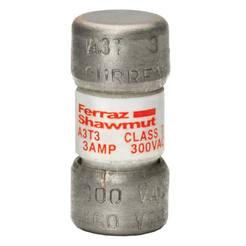 Fuse A3T - Class T - Fast-Acting 300VAC 160VDC 3A Ferrule Amp-Trap®