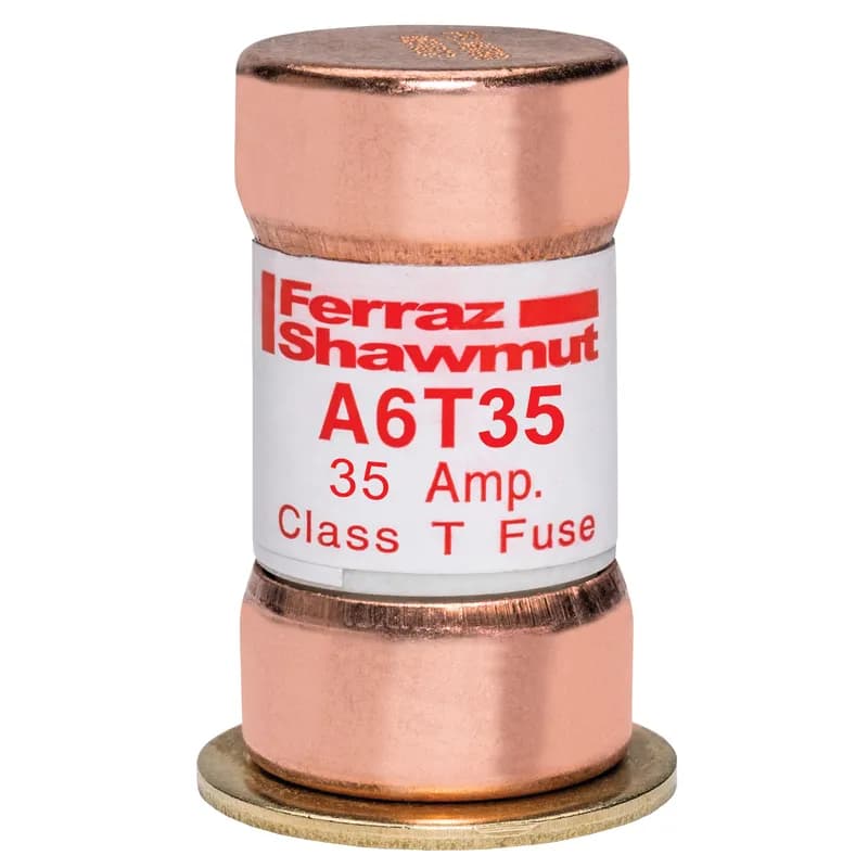 Fuse A6T - Class T - Fast-Acting 600VAC 300VDC 35A Ferrule Amp-Trap®