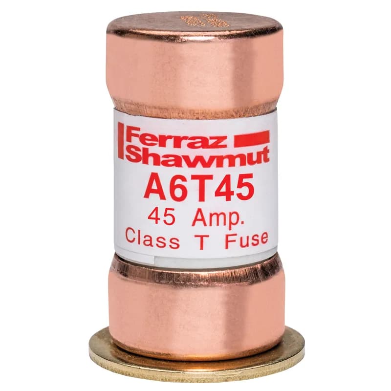 Fuse A6T - Class T - Fast-Acting 600VAC 300VDC 45A Ferrule Amp-Trap®
