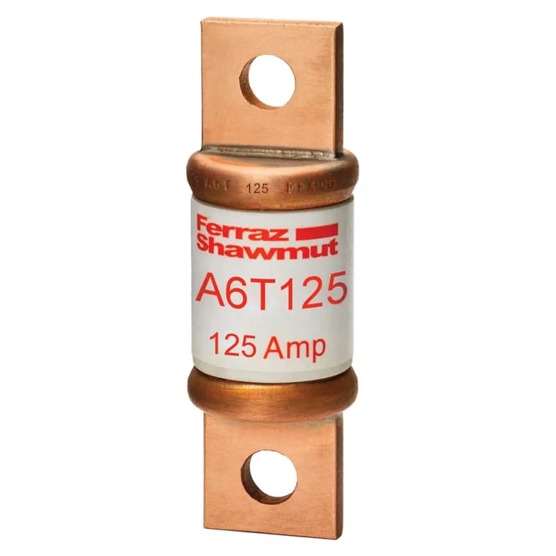 Fuse A6T - Class T - Fast-Acting 600VAC 300VDC 125A Blade Amp-Trap®