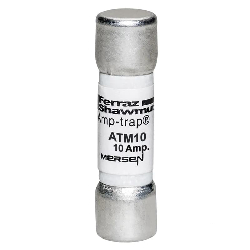 Mersen ATM10 - Fuse ATM - Midget - Fast-Acting 600VAC 600VDC 10A Ferrule Amp-Trap®