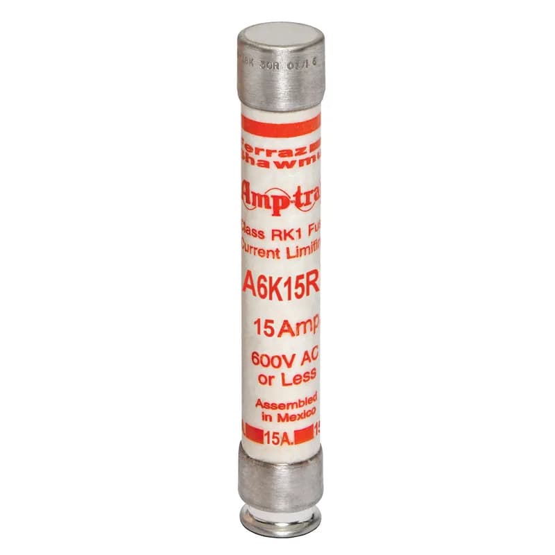 Fuse A6K-R - Class RK1 - Fast-Acting 600VAC 300VDC 15A Ferrule Amp-Trap®