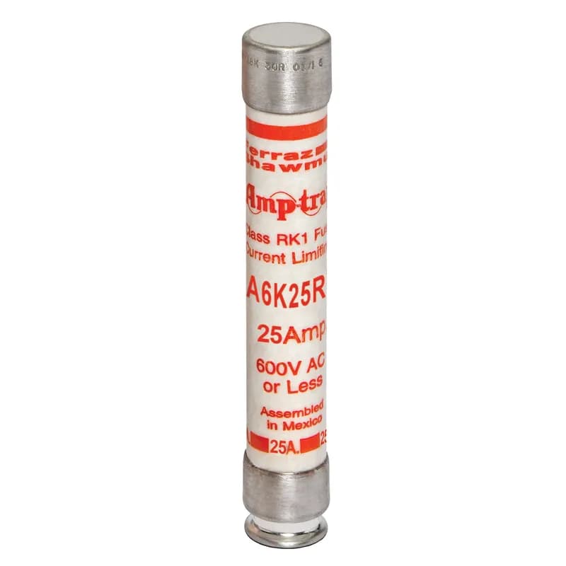 Fuse A6K-R - Class RK1 - Fast-Acting 600VAC 300VDC 25A Ferrule Amp-Trap®