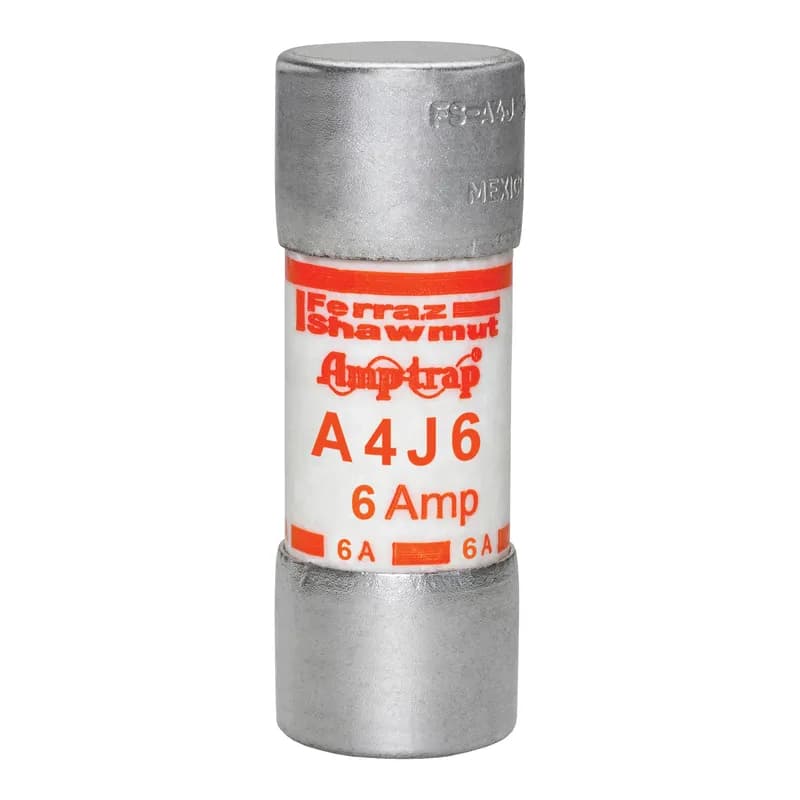 Fuse A4J - Class J - Fast-Acting 600VAC 300VDC 6A Ferrule Amp-Trap®