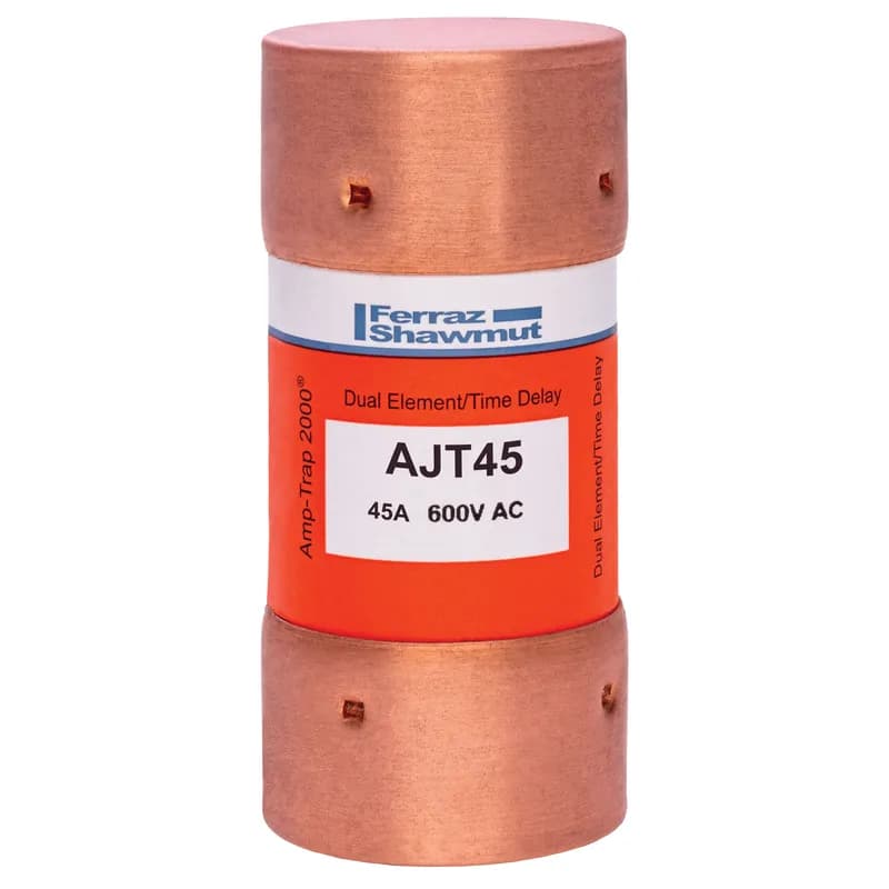 Fuse AJT - Class J - Time-delay 600VAC 400VDC 45A Ferrule SmartSpot® Amp-Trap 2000®