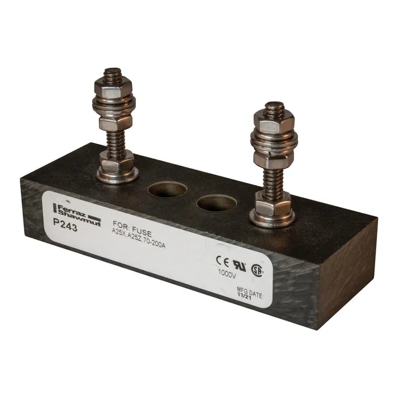 Fuse Block 1000VAC 1000VDC 200A 1-Pole Stud center to center: 2.38 inch