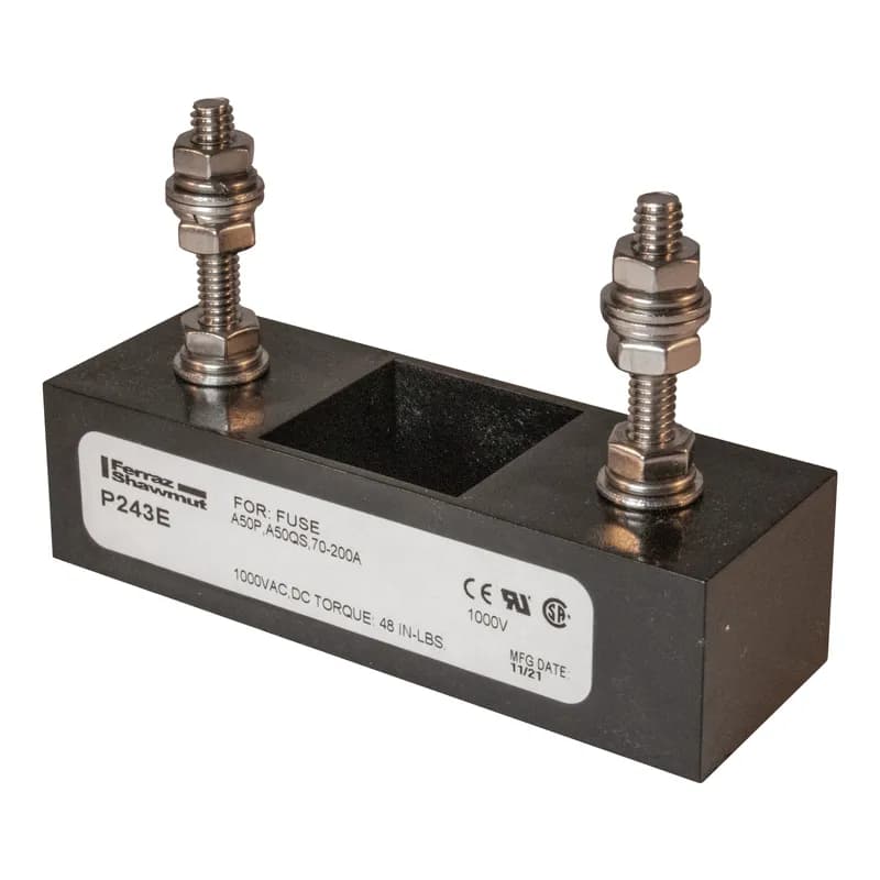 Fuse Block 1000VAC 1000VDC 200A 1-Pole Stud center to center: 2.88 inch