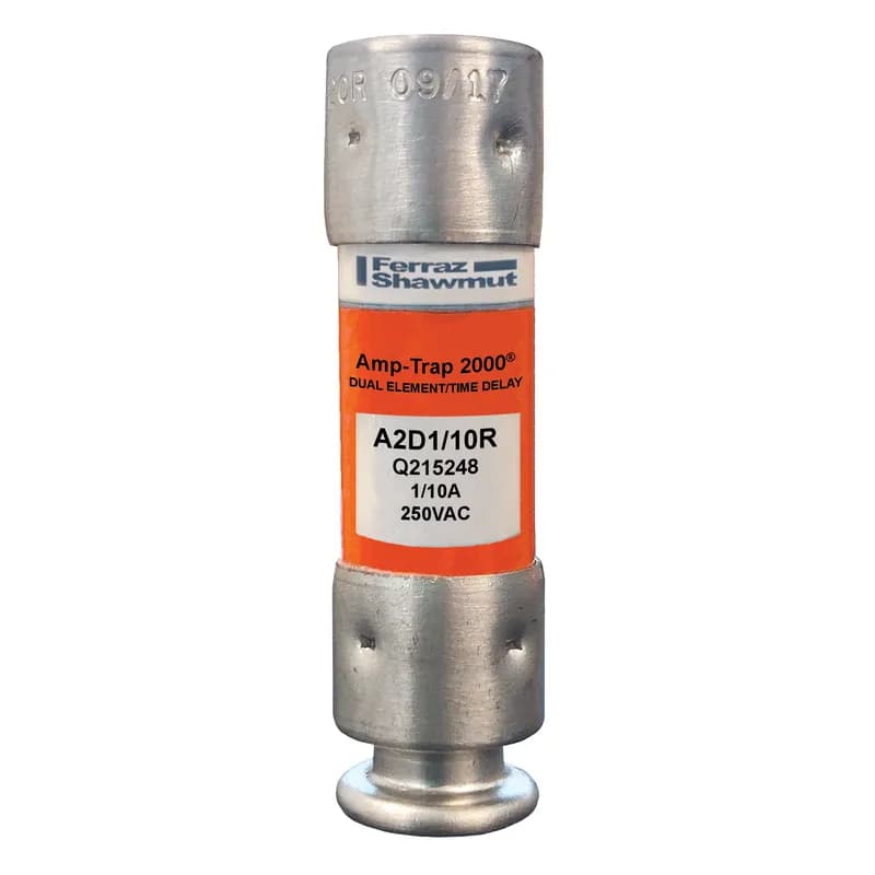 Fuse A2D-R - Class RK1 - Time-Delay 250VAC 250VDC 0.1A Ferrule Amp-Trap 2000®