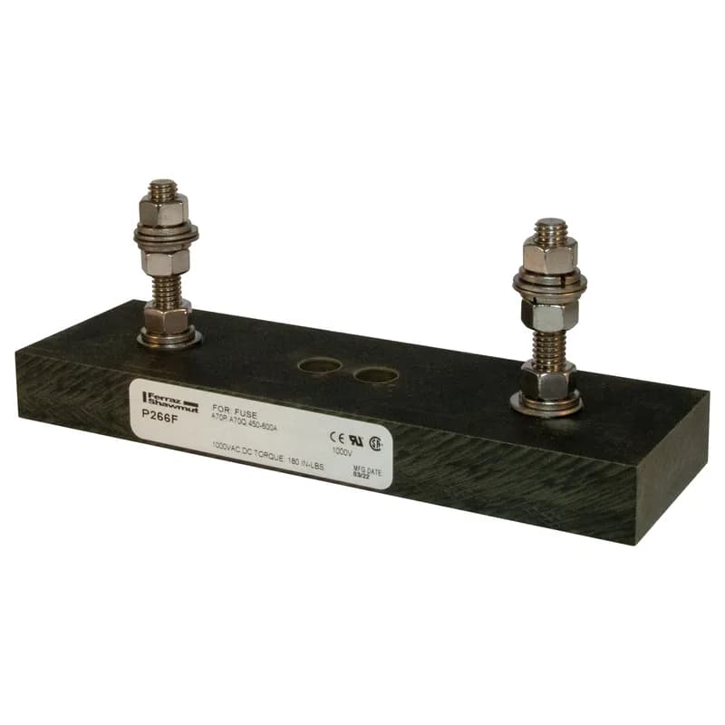 Fuse Block 1000VAC 1000VDC 600A 1-Pole Stud center to center: 5.09 inch