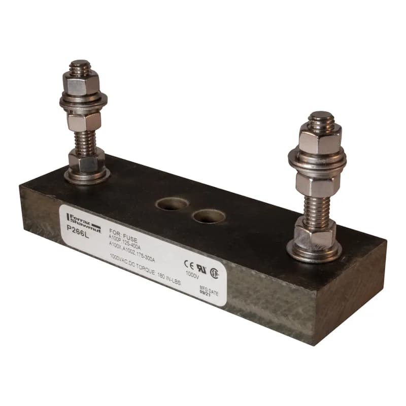 Fuse Block 1000VAC 1000VDC 400A 1-Pole Stud center to center: 4.66 inch