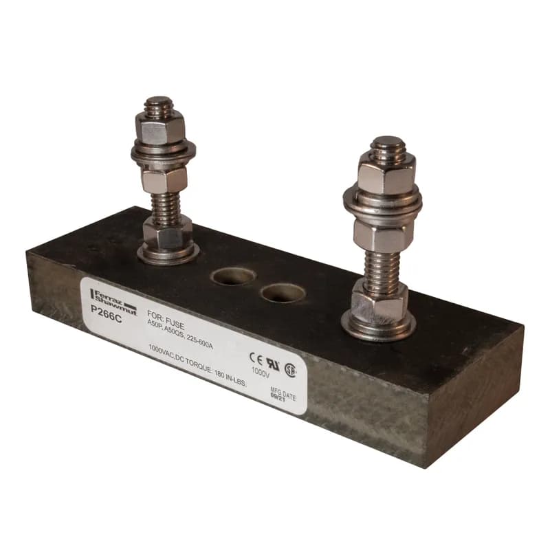 Fuse Block 1000VAC 1000VDC 600A 1-Pole Stud center to center: 3.28 inch