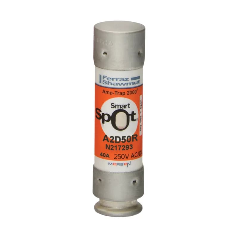 Mersen A2D50R - Fuse A2D-R - Class RK1 - Time-Delay 250VAC 250VDC 50A Ferrule SmartSpot® Amp-Trap 2000®