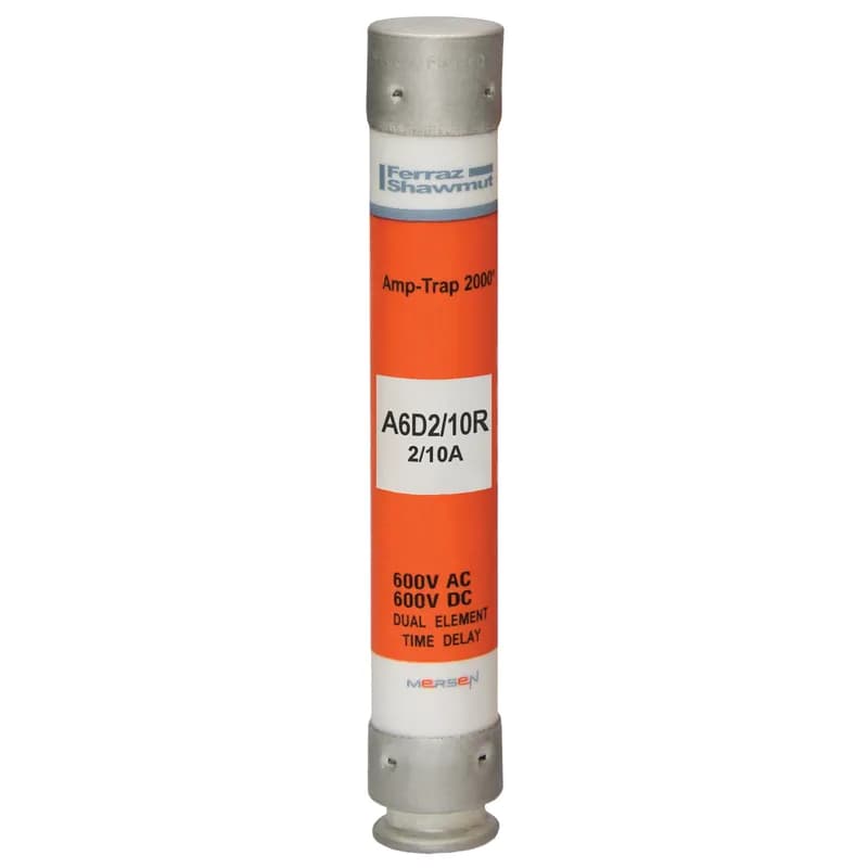 Fuse A6D-R - Class RK1 - Time-Delay 600VAC 600VDC 0.2A Ferrule Amp-Trap 2000®