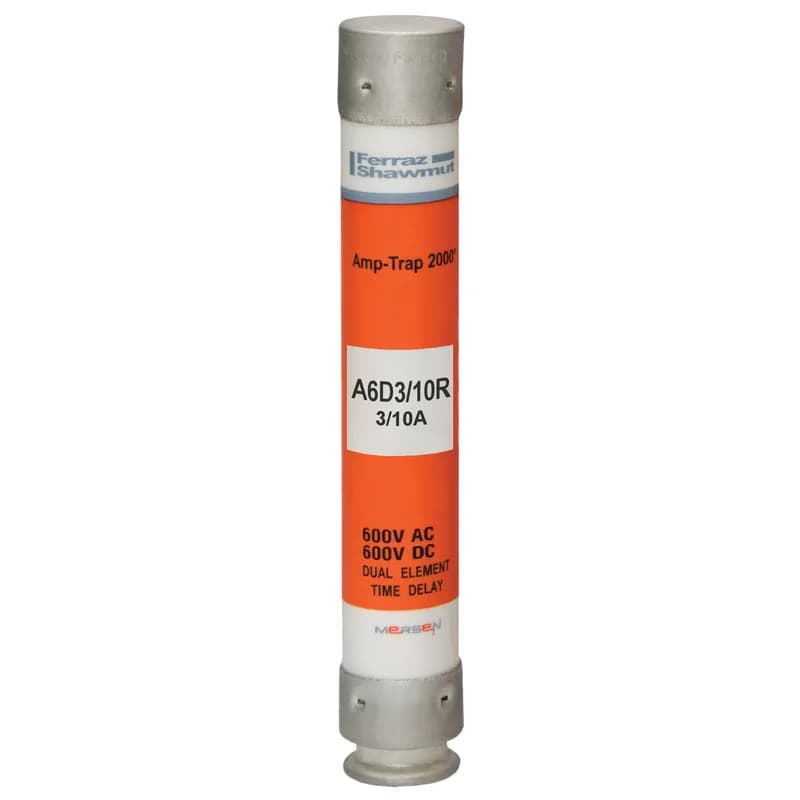 Fuse A6D-R - Class RK1 - Time-Delay 600VAC 600VDC 0.3A Ferrule Amp-Trap 2000®