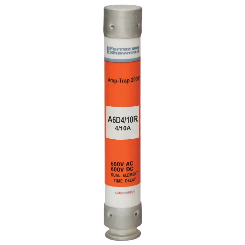 Fuse A6D-R - Class RK1 - Time-Delay 600VAC 600VDC 0.4A Ferrule Amp-Trap 2000®