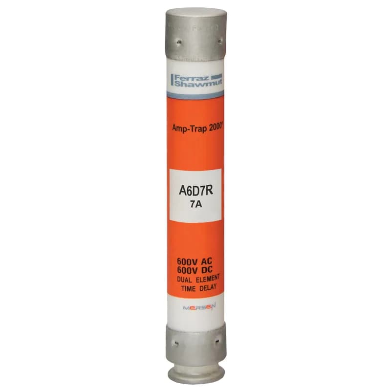 Fuse A6D-R - Class RK1 - Time-Delay 600VAC 600VDC 7A Ferrule Amp-Trap 2000®