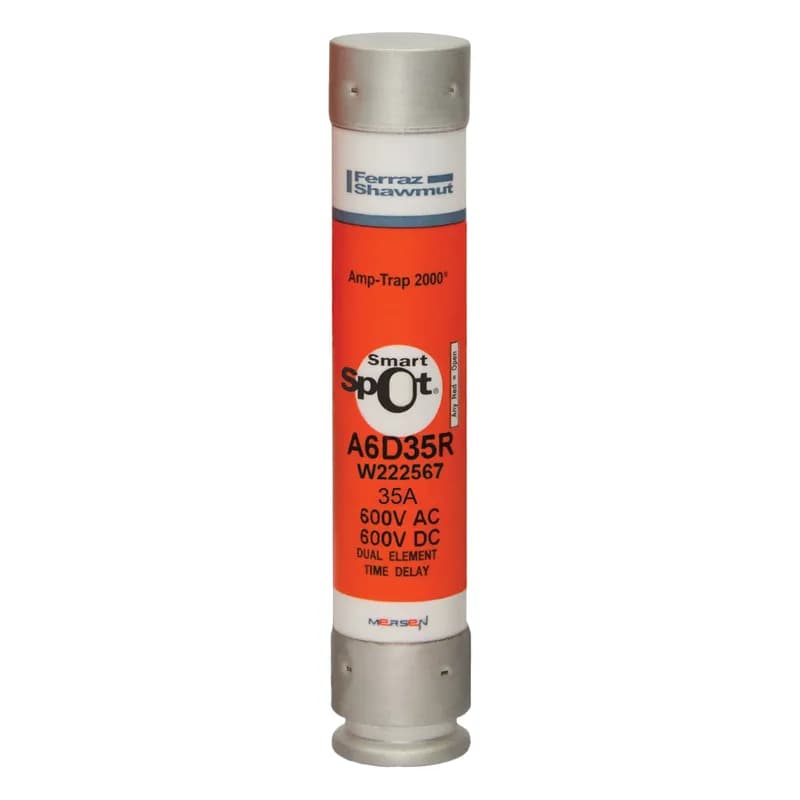 Fuse A6D-R - Class RK1 - Time-Delay 600VAC 600VDC 35A Ferrule SmartSpot® Amp-Trap 2000®