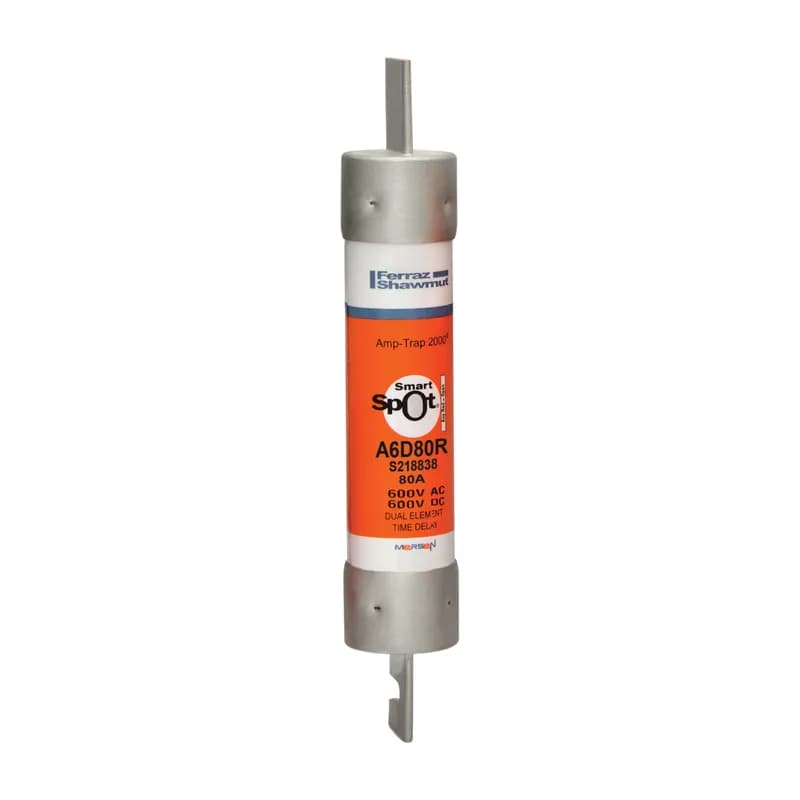 Fuse A6D-R - Class RK1 - Time-Delay 600VAC 600VDC 80A Blade SmartSpot® Amp-Trap 2000®