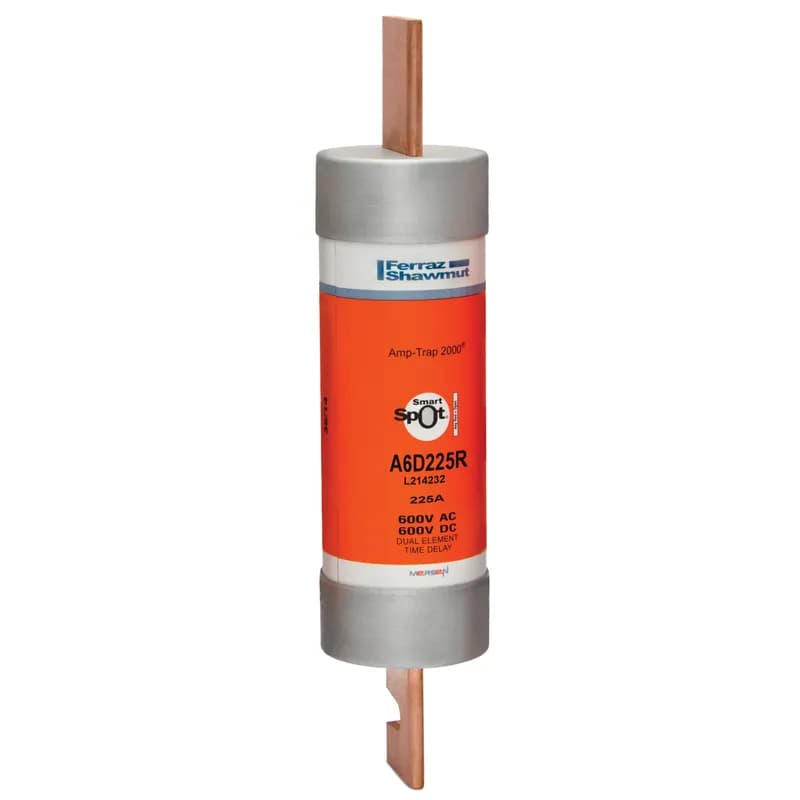 Fuse A6D-R - Class RK1 - Time-Delay 600VAC 600VDC 225A Blade SmartSpot® Amp-Trap 2000®