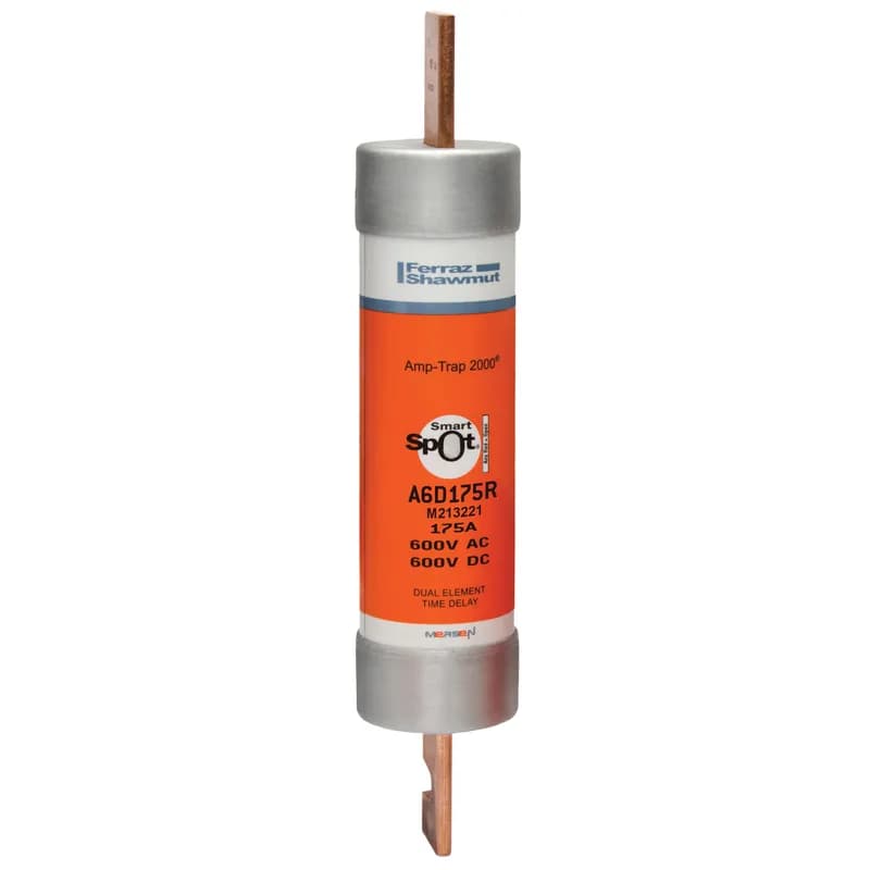 Fuse A6D-R - Class RK1 - Time-Delay 600VAC 600VDC 175A Blade SmartSpot® Amp-Trap 2000®