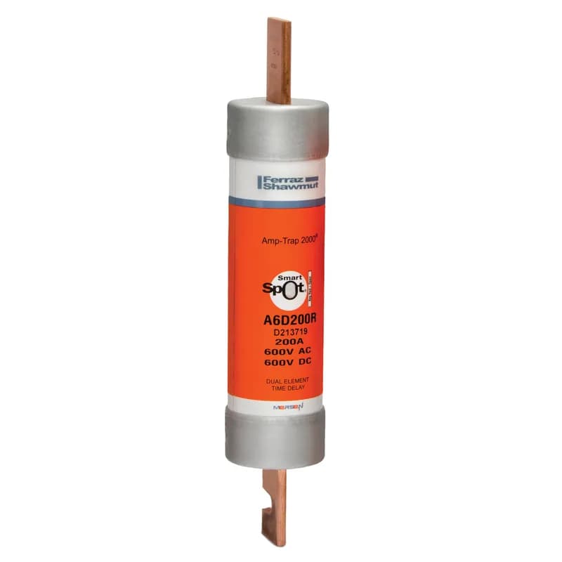Fuse A6D-R - Class RK1 - Time-Delay 600VAC 600VDC 200A Blade SmartSpot® Amp-Trap 2000®