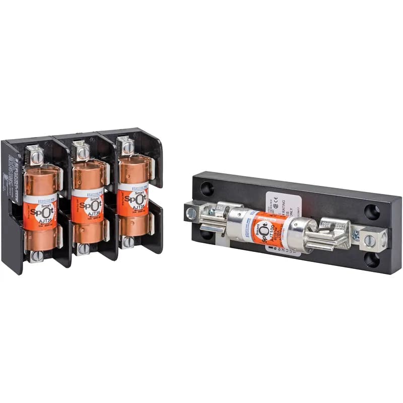 Fuse Block 600VAC 600VDC Class J 100A 1-Pole Box Side-Clip