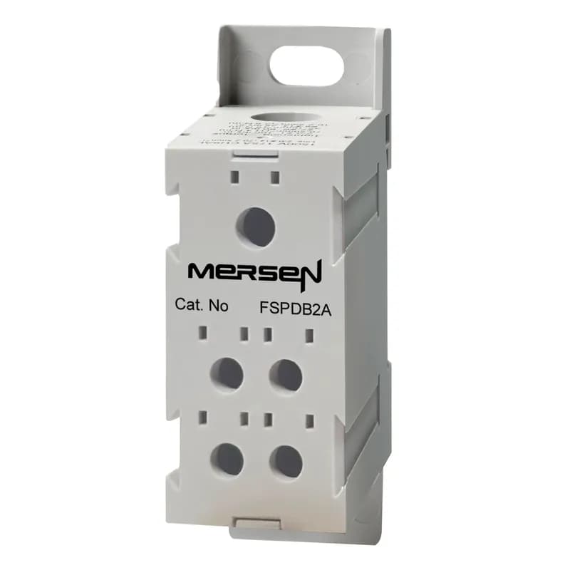 FSPDB Series UL 1059 Finger-Safe Power Distribution Block 1500V 175A - 175A Tin-plated Aluminum 1-Pole 1 - 4 openings; 2/0 - #14 --- #2 - #14