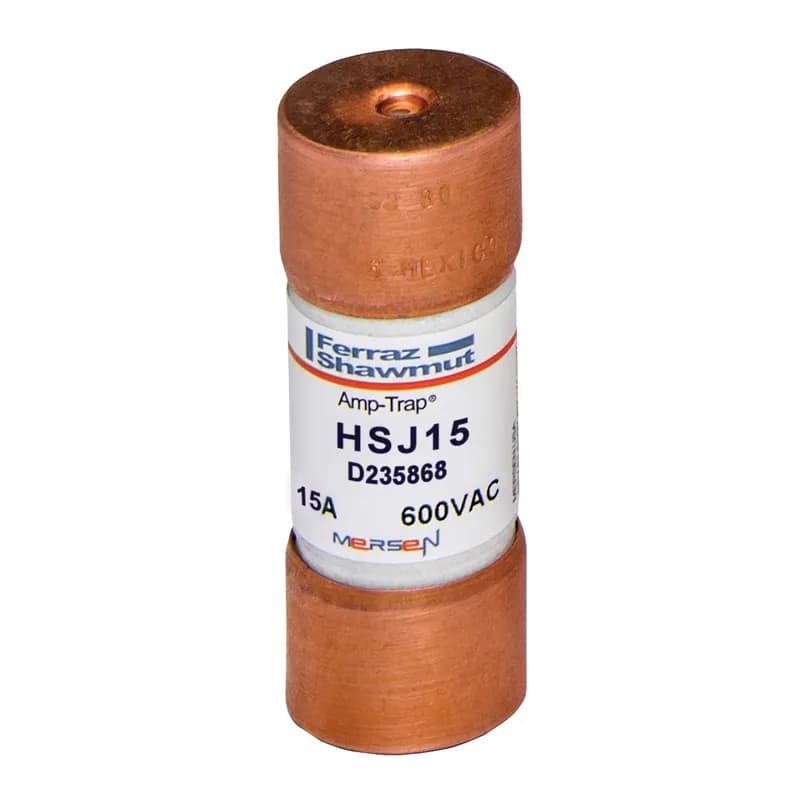 Mersen HSJ15 - Fuse HSJ - Class J - High-Speed 600VAC 500VDC 15A Ferrule Amp-Trap®