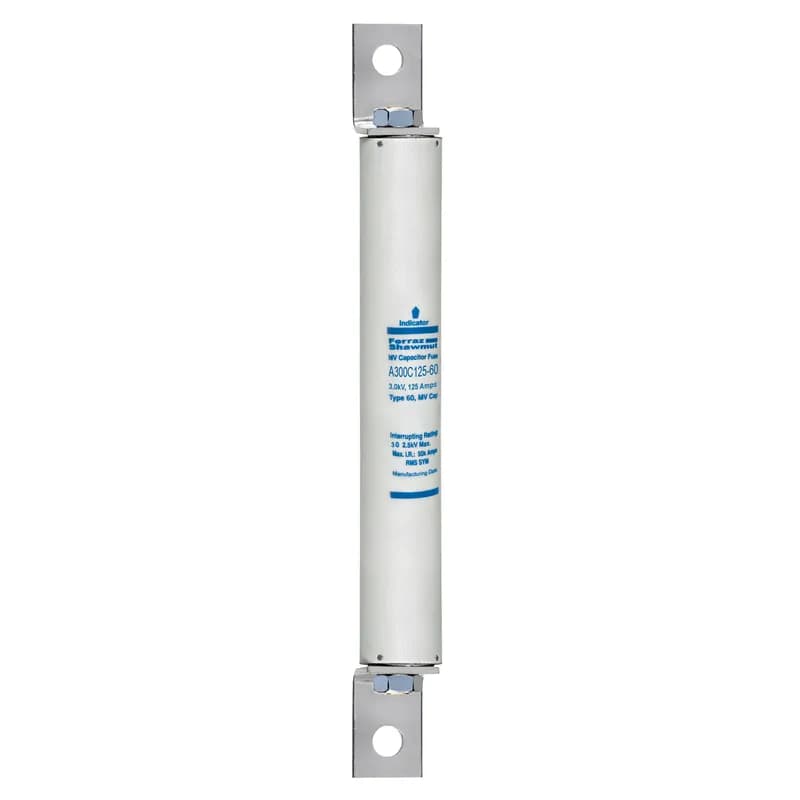Medium Voltage Capacitor Fuse 3000VAC 125A L Bracket To L Bracket Visual Indicator Amp-Trap®