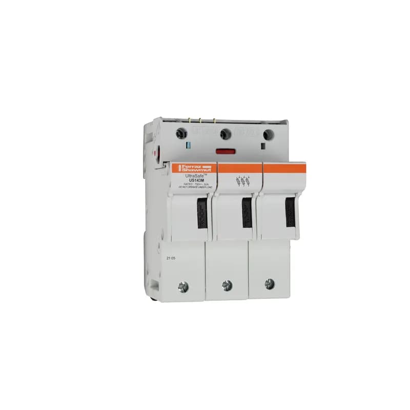 Fuse Holder UltraSafe™ 800VAC 1000VDC UL Fuse size 14x51 3-Pole Microswitch Pressure Plate IP20