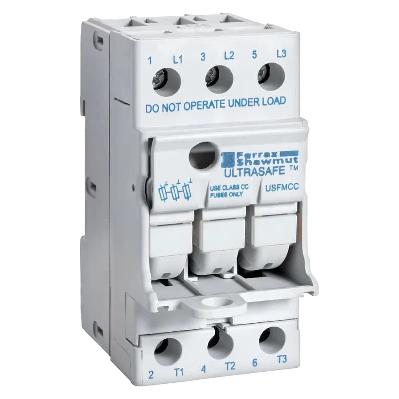 600VAC 600VDC Class CC 30A 3-Pole Pressure Plate IP20