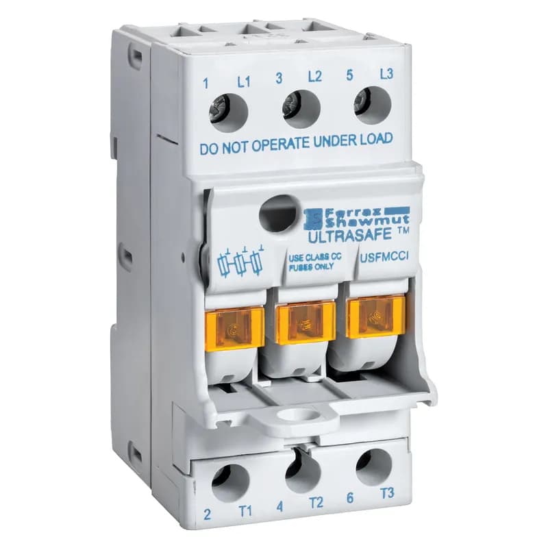 600VAC 600VDC Class CC 30A 3-Pole LED Pressure Plate IP20