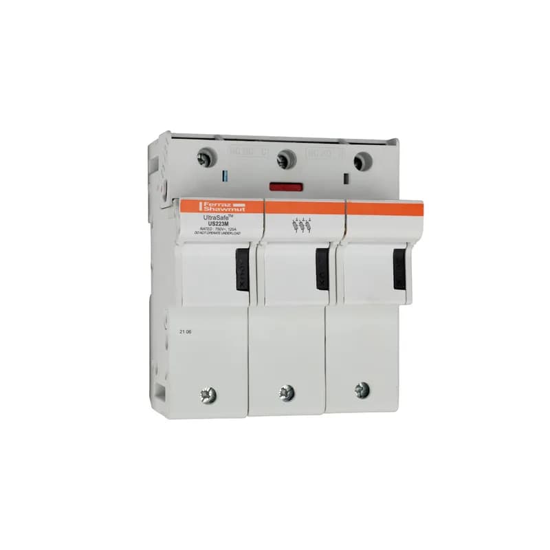 Fuse Holder UltraSafe™ 800VAC 1000VDC UL Fuse size 22x58 3-Pole Microswitch Pressure Plate IP20