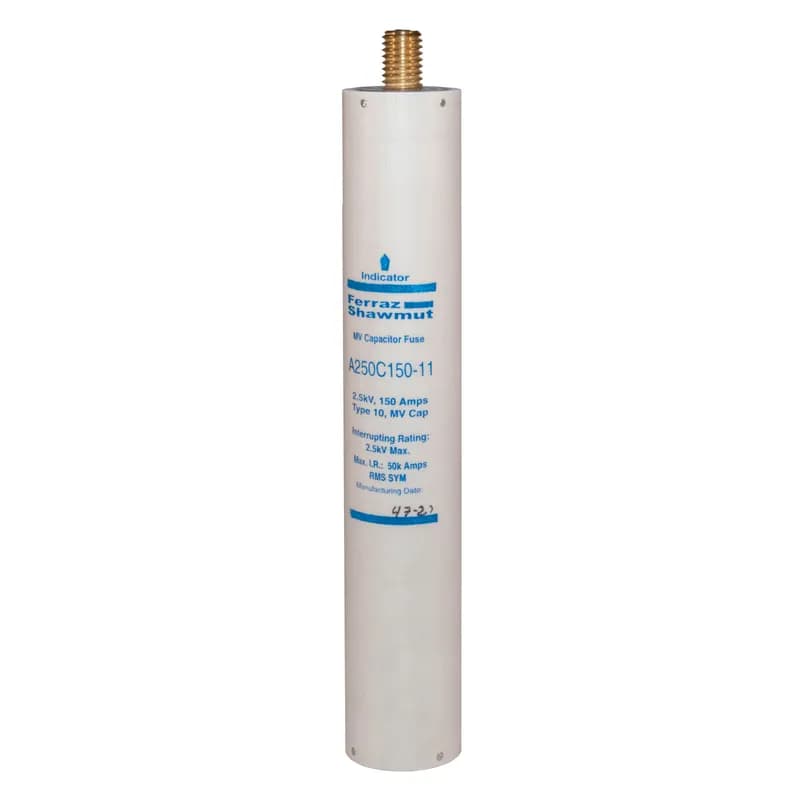 Medium Voltage Capacitor Fuse 2500VAC 150A Male To Female Stud Visual Indicator Type 11 Amp-Trap®