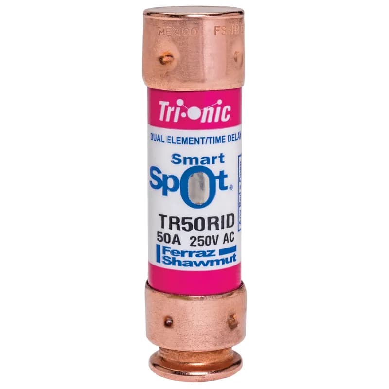 Fuse TR-R - Class RK5 - Time-Delay 250VAC 250VDC 50A Ferrule SmartSpot® Tri-Onic®