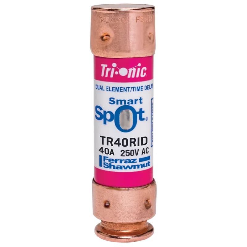 Fuse TR-R - Class RK5 - Time-Delay 250VAC 250VDC 40A Ferrule SmartSpot® Tri-Onic®