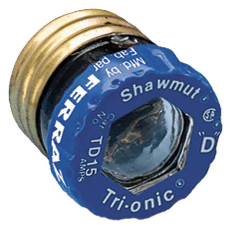 Fuse TD - Plug - Time-Delay 125VAC 15A Screw Visual Indicator
