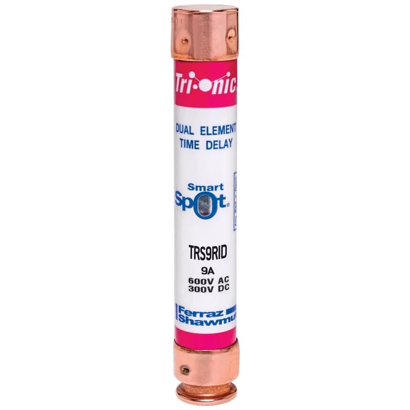Fuse TRS-R - Class RK5 - Time-Delay 600VAC 600VDC 9A Ferrule SmartSpot® Tri-Onic®