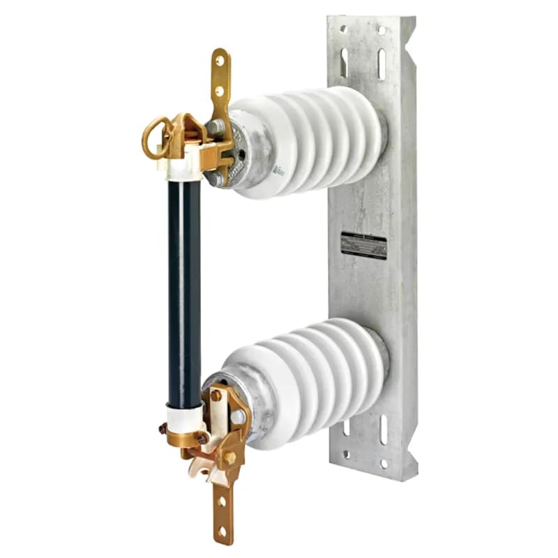 Fuse supports, non-disconnecting, are used primarily in potential transformer circuits, or where there is some other disconnecting or isolating device in series with the fuse in the circuit. Disconnecting switch devices have the additional feature of serving to isolate the equipment they protect. It should be noted that disconnecting switches are not load-breaking devices, therefore, the circuit must be open prior to the fuse disconnection. Select either a fuse support or a disconnecting switch for each fuse. Fuse supports and disconnecting switches include live parts for both ends. Both fuse supports and fuse disconnect switches can be mounted vertically or horizontally. The type EK are used for indoor installations while the type EKO are used outdoors. 15550 Volts CGN series.