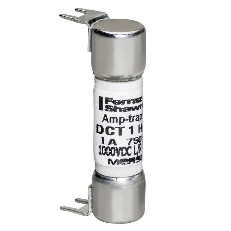 Mersen DCT1-H - Fuse DCT - Midget - Fast-Acting 750VAC 1000VDC 1A Double Hole Mount Amp-Trap®