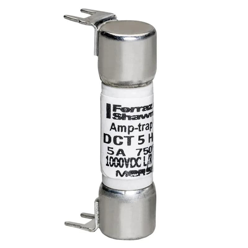 Fuse DCT - Midget - Fast-Acting 750VAC 1000VDC 5A Double Hole Mount Amp-Trap®