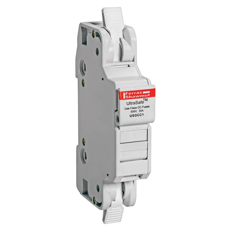 Fuse Holder UltraSafe™ 600VAC 600VDC Class CC 30A 1-Pole Cage Clamp IP20