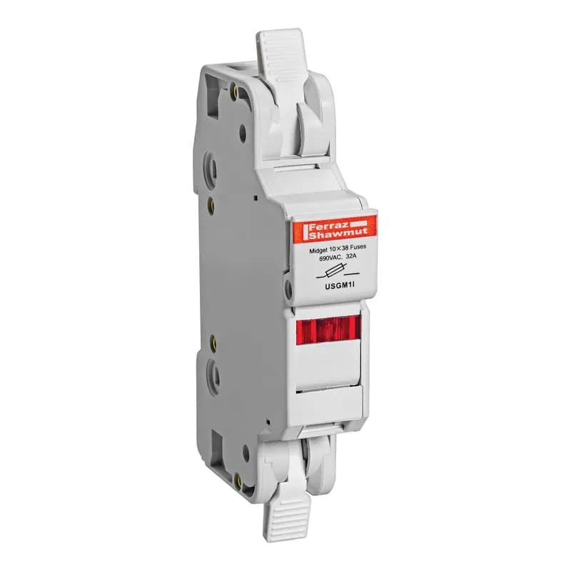 Fuse Holder UltraSafe™ 600VAC 600VDC Midget 30A 1-Pole LED Cage Clamp IP20