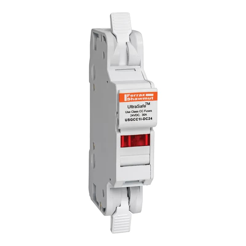 Fuse Holder UltraSafe™ 24VDC Class CC 30A 1-Pole LED Cage Clamp IP20