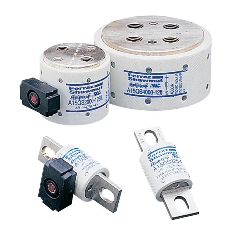 A15QS Amp-trap Form 101 Semiconductor Protection fuses were designed for the specific protection of diodes and other semiconductor devices rated 150VAC/DC.The A15QS product line's compact design is perfect for those applications that have limitations on available space. 150 Volts 3500 amps with IL indicator.