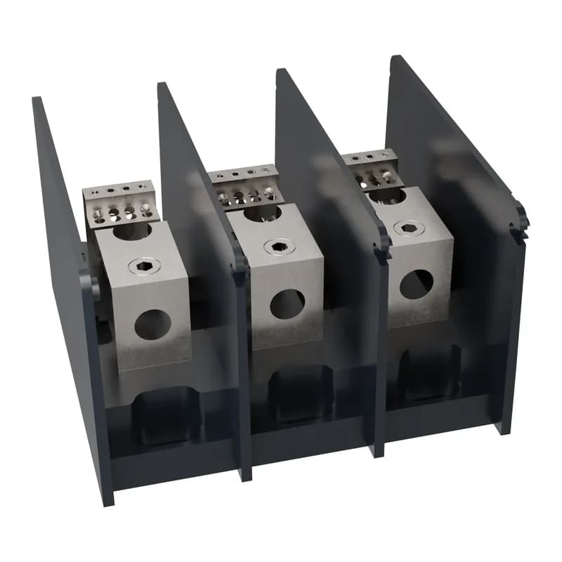 Open-Style PDB UL 1953 1000V 135A Tin-plated Aluminum - 175A 3-Pole 1 - 12 openings; 2/0-#14 --- #10-#14 Box to Box